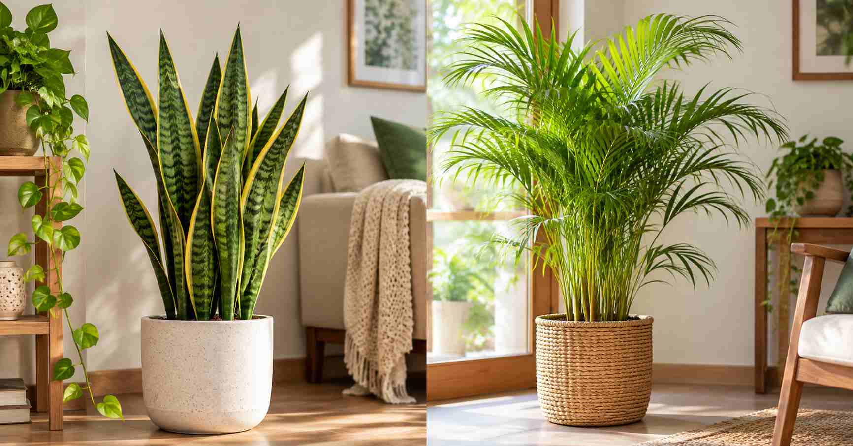 Snake Plant & Areca Palm