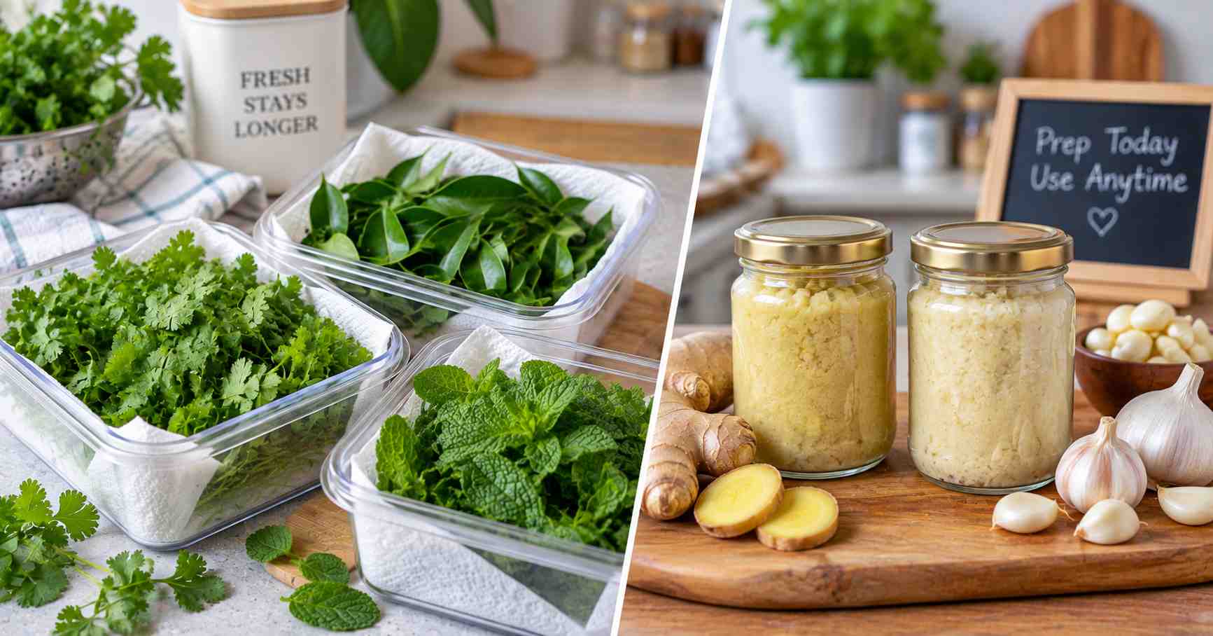 Storage Tips for Herbs, Ginger and Garlic