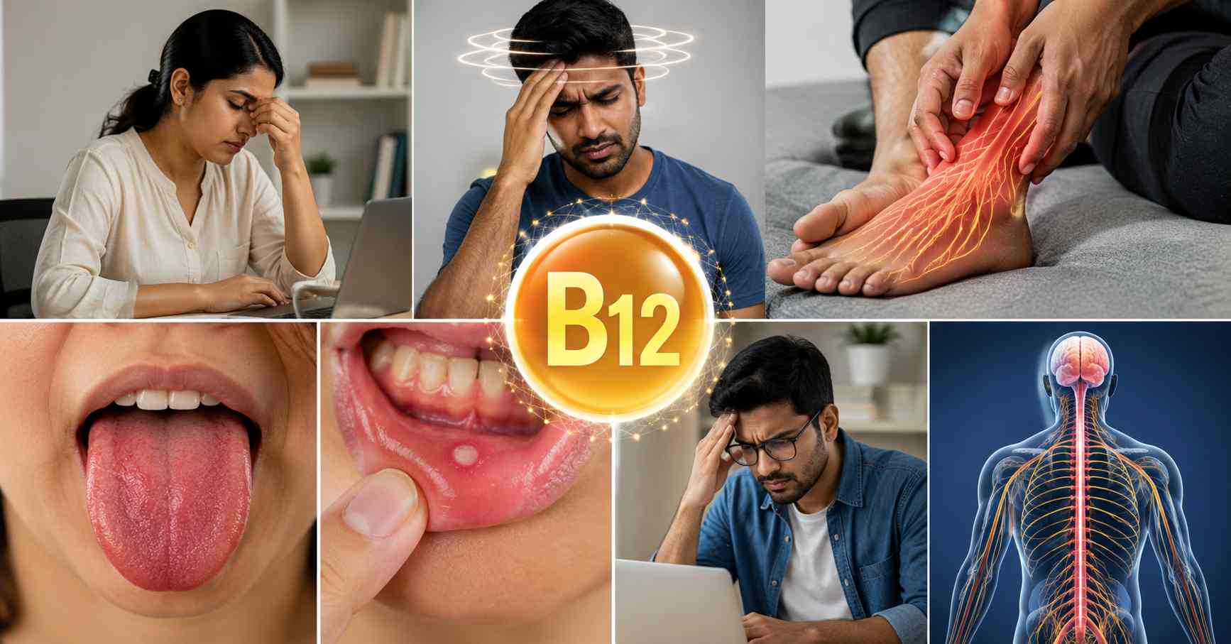Symptoms of Vitamin B12 deficiency
