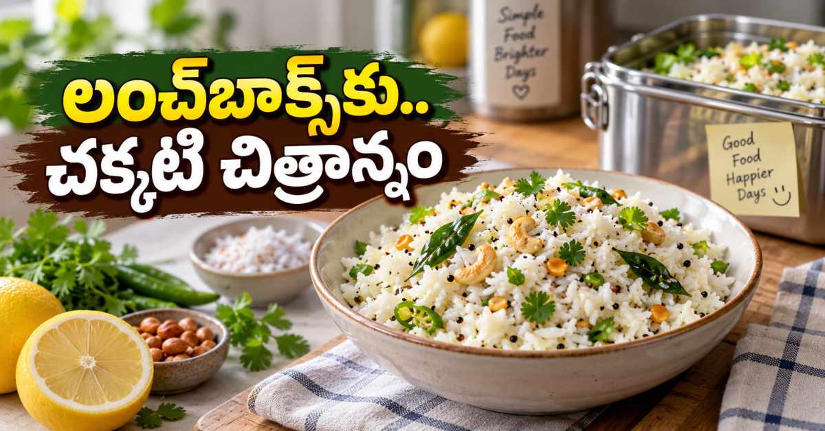 మిగిలిన అన్నంతో.. పసుపు, మసాలాలు లేకుండా చిత్రాన్నం ఇలా ఈజీగా చేసుకోండి! Easy Chitrannam With Leftover Rice No Turmeric Or Spices