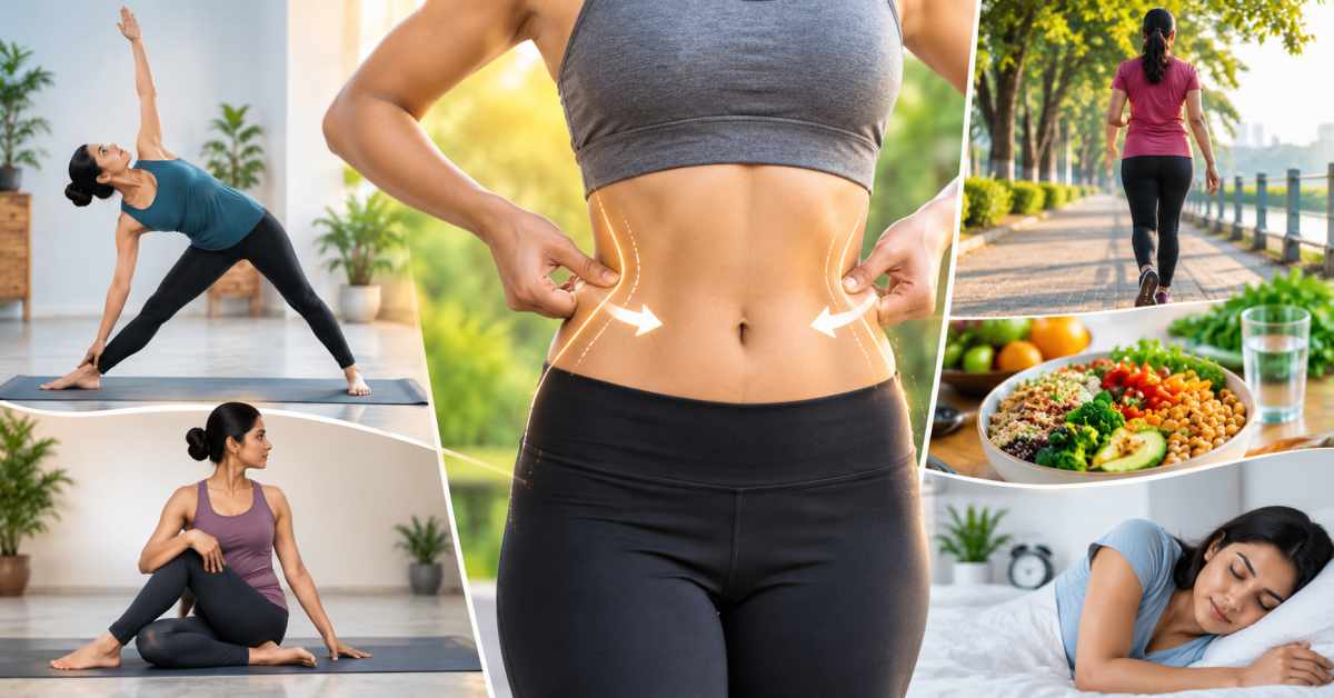 To reduce side fat, it is not just yoga that matters—lifestyle is crucial too!