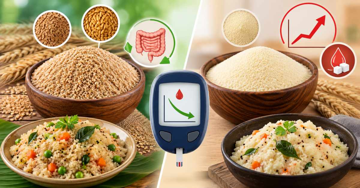 Wheat rava is high in fiber—how does it help control blood sugar
