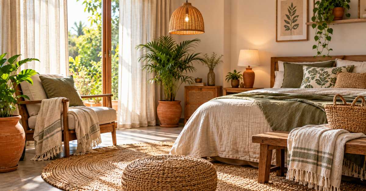 comfortable atmosphere with cotton and linen