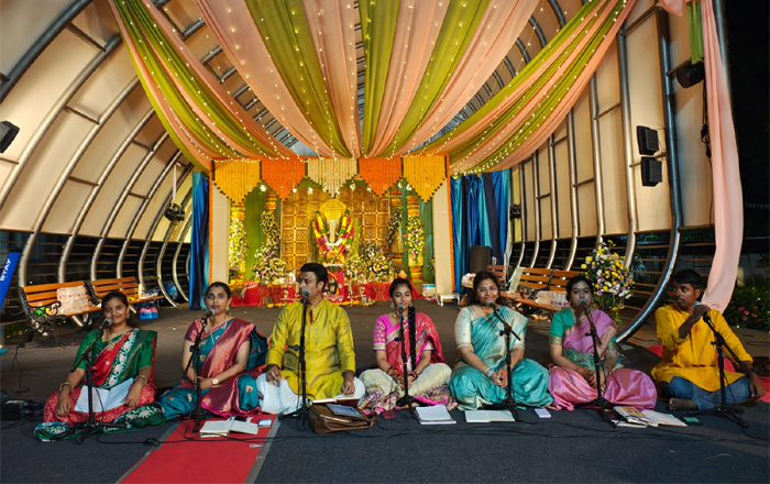 Shobha Rajus Disciple Performs During The Ganesha Festival