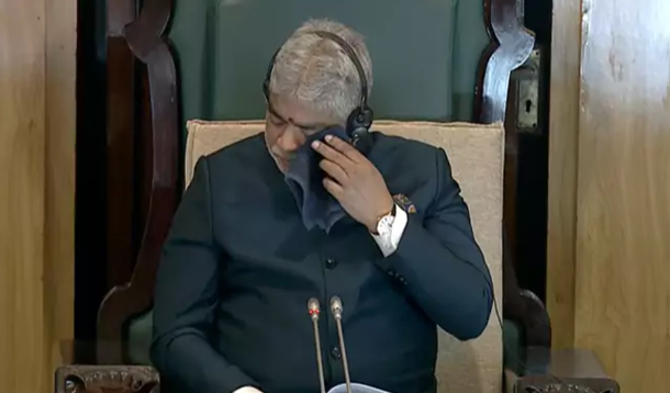 తెలంగాణ స్పీకర్ ప్రసాద్కుమార్ కంటతడి Telangana Speaker Prasad Kumar Gets Emotional