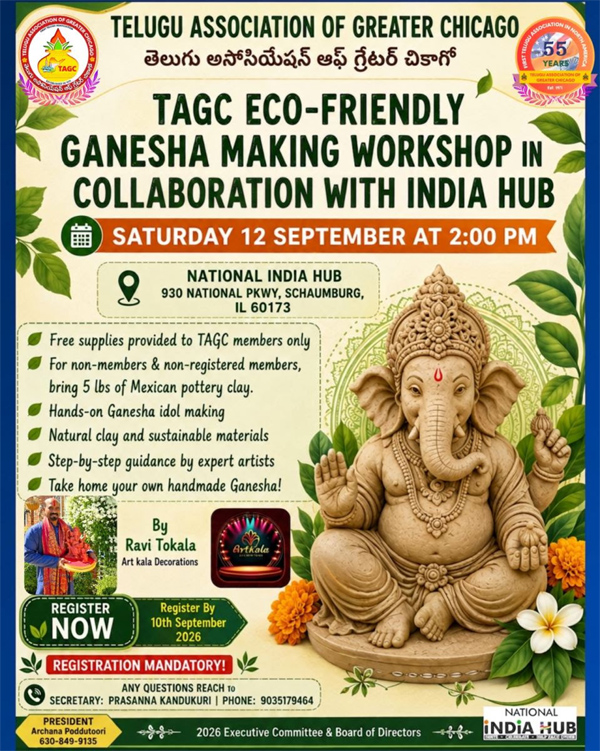 TAGC Ganesha Workshop this Saturday Sep 12th
