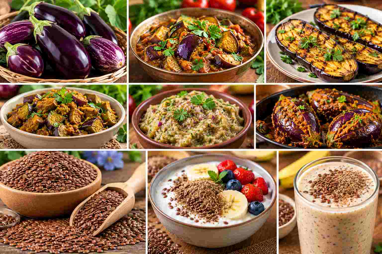 Brinjal and Flaxseeds