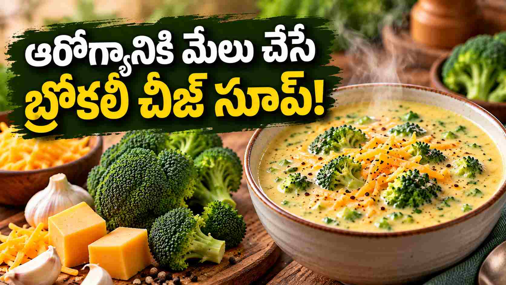 కాల్షియం, ప్రోటీన్ కోసం బ్రోకలీ చీజ్ సూప్.. ఒక్క బౌల్లో ఎన్నో పోషకాలు! Broccoli Cheese Soup For Calcium And Protein So Many Nutrients In One Bowl
