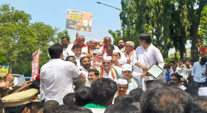 చల్ లోక్‌భవన్ ఉద్రిక్తం .. పలువురు మంత్రుల అరెస్టు