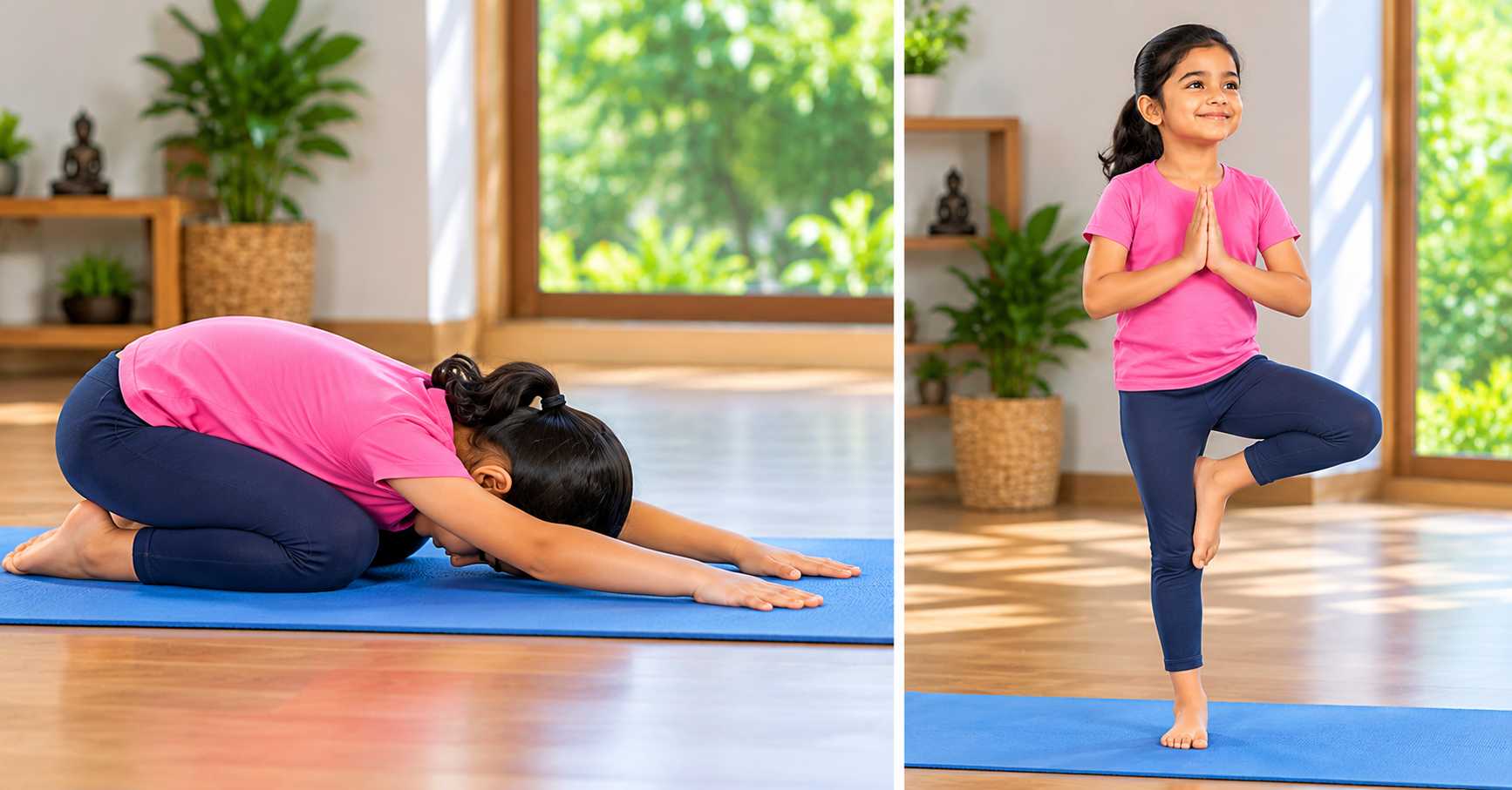 Child’s Pose & Tree Pose