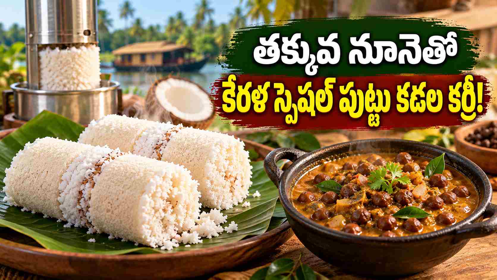 ఉదయాన్నే తక్కువ నూనెతో రుచికరమైన టిఫిన్.. కేరళ స్పెషల్ పుట్టు కడల కర్రీ! Delicious Breakfast With Less Oil In The Morning Kerala Special Puttu Kadala Curry