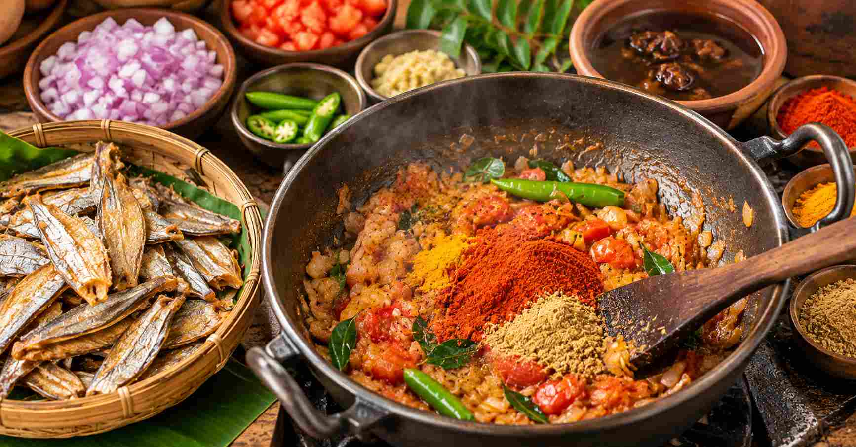 Dried Fish Curry Preparation