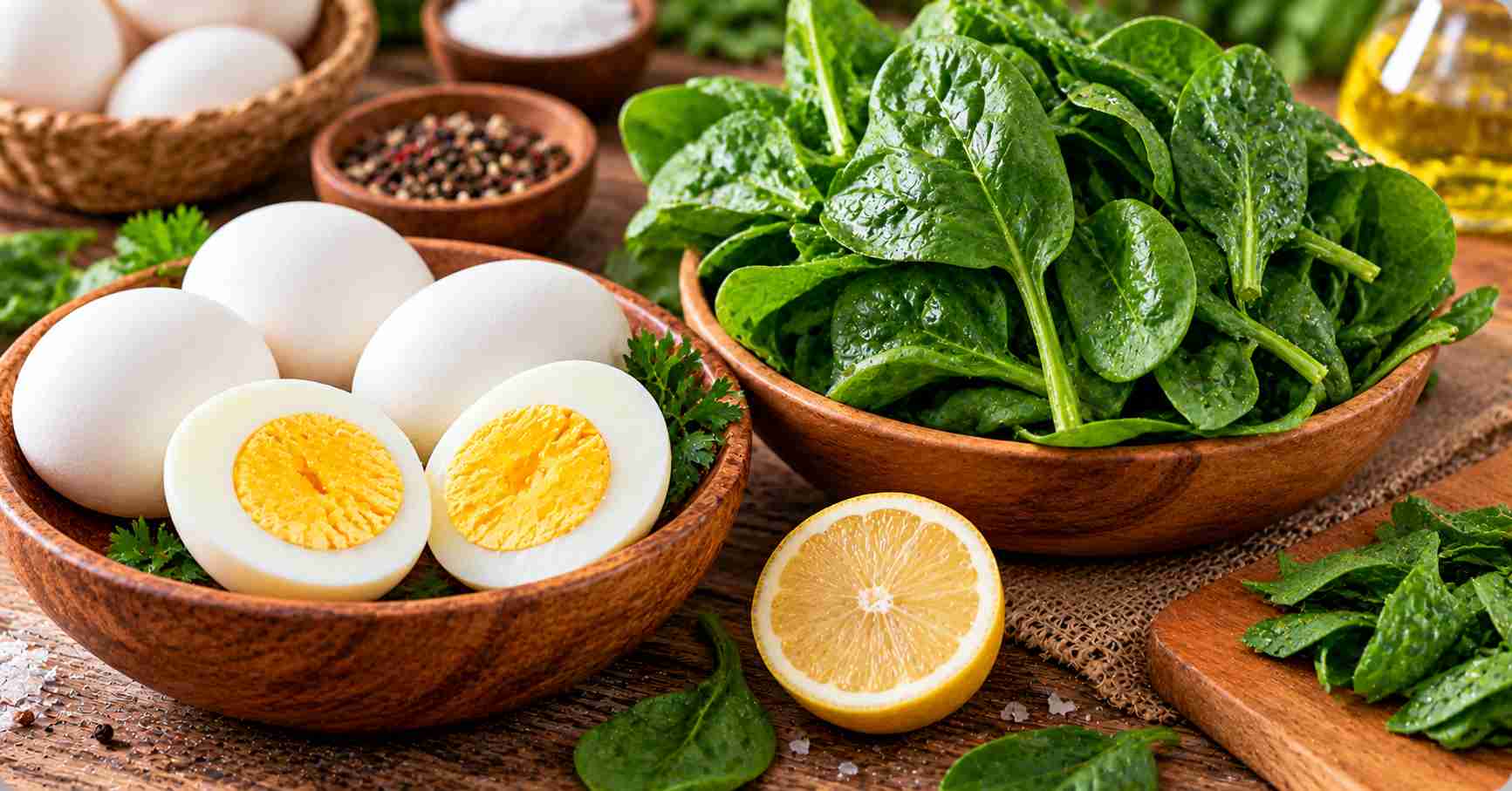 Eggs and Spinach for Hair Health