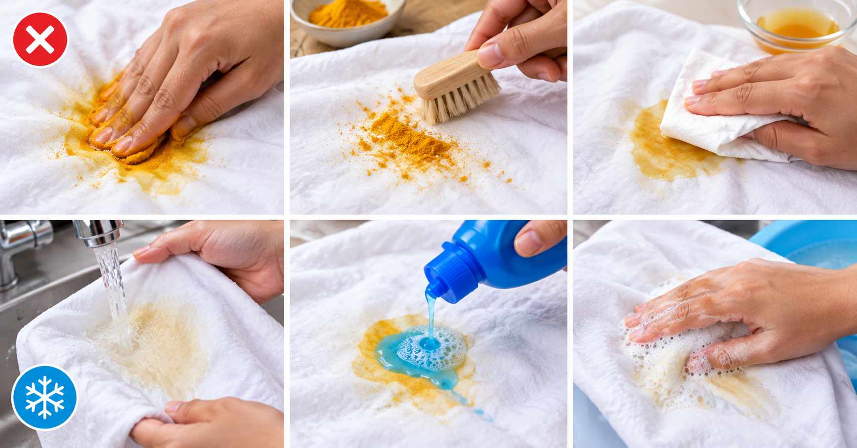 First Steps to Remove Turmeric Stains