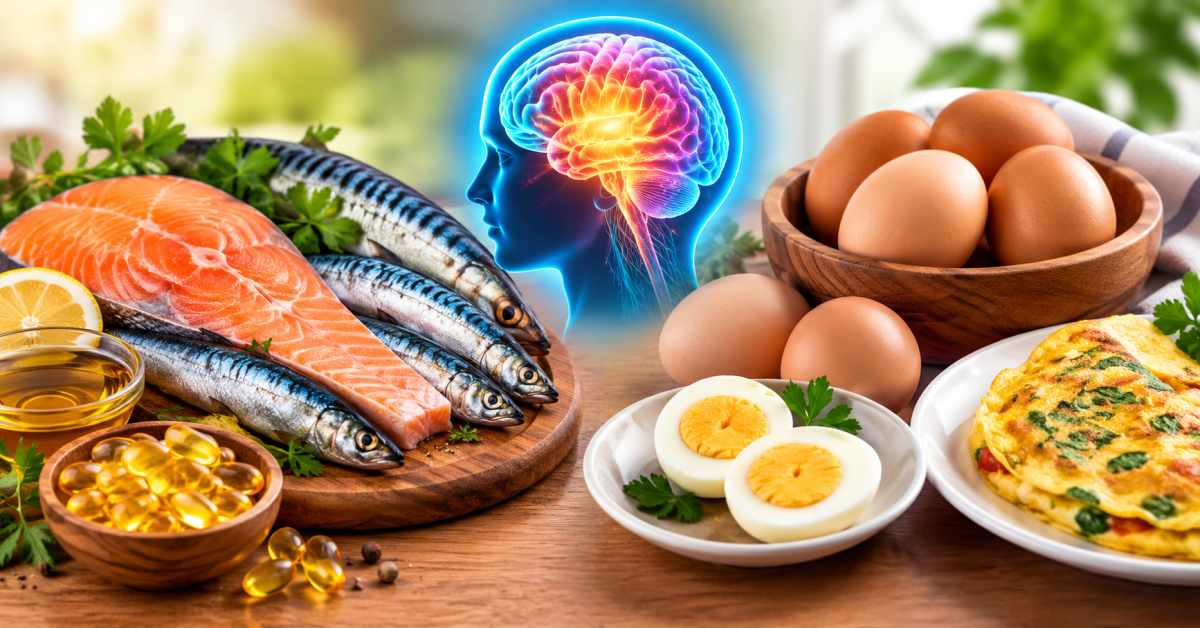 Fish and eggs, which support the functioning of brain cells