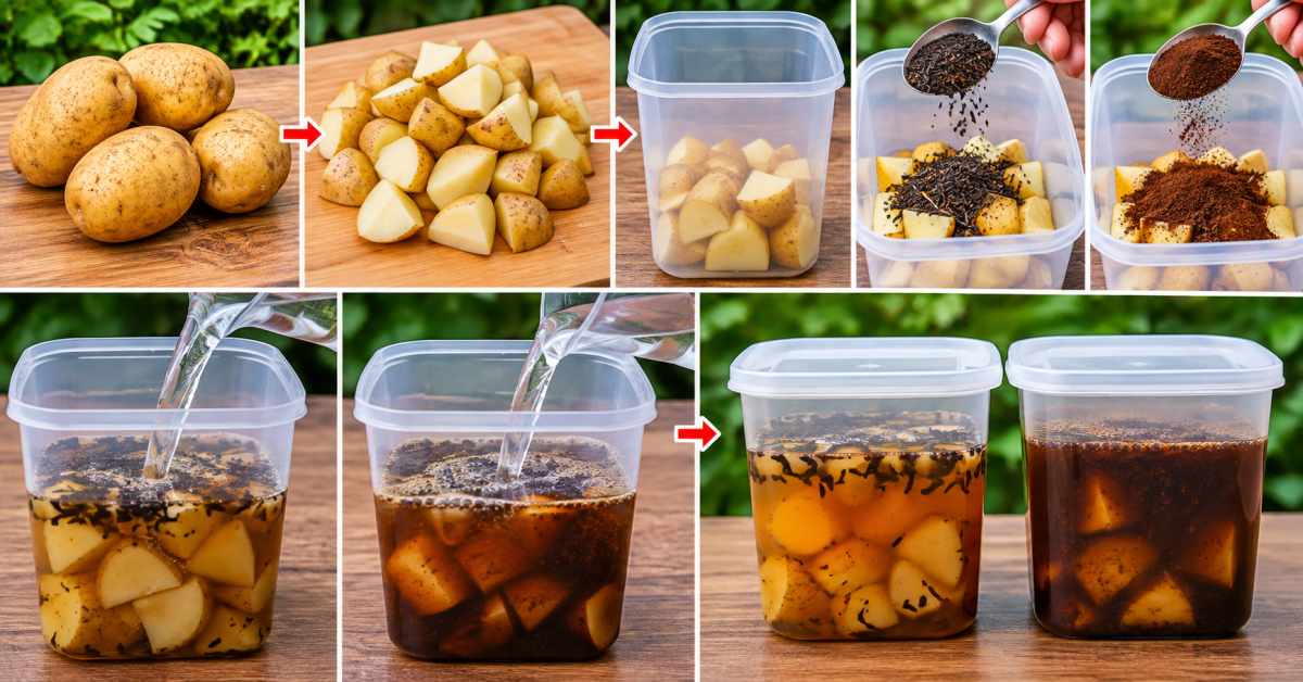 Here is how to ferment using potatoes and tea or coffee powder.