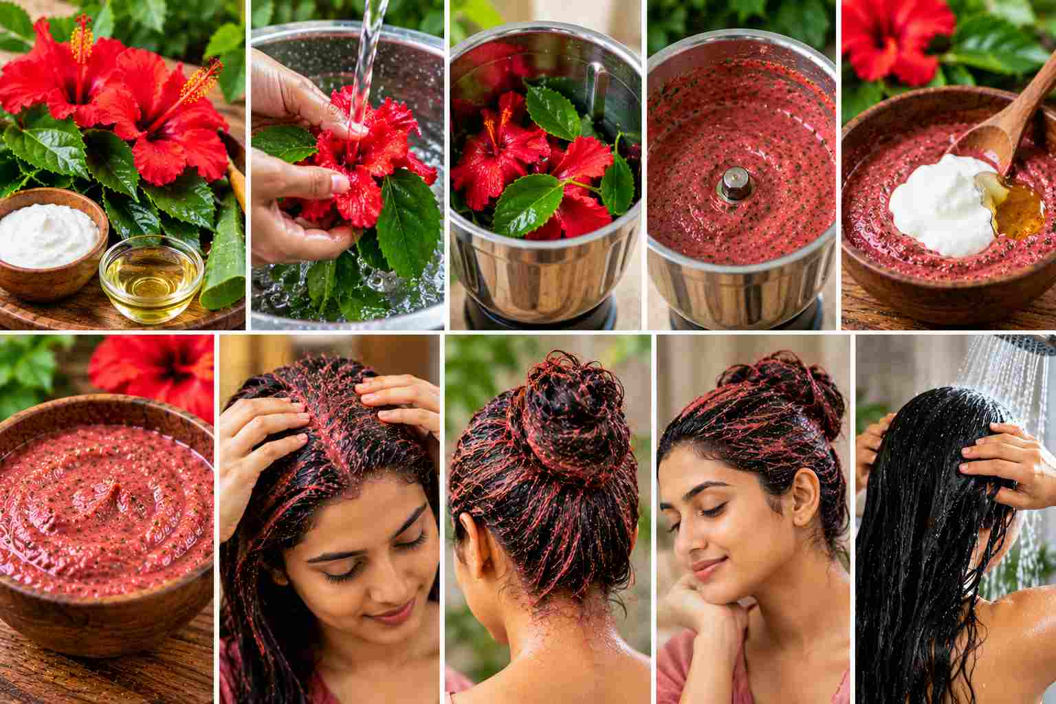 Hibiscus Hair Mask Preparation
