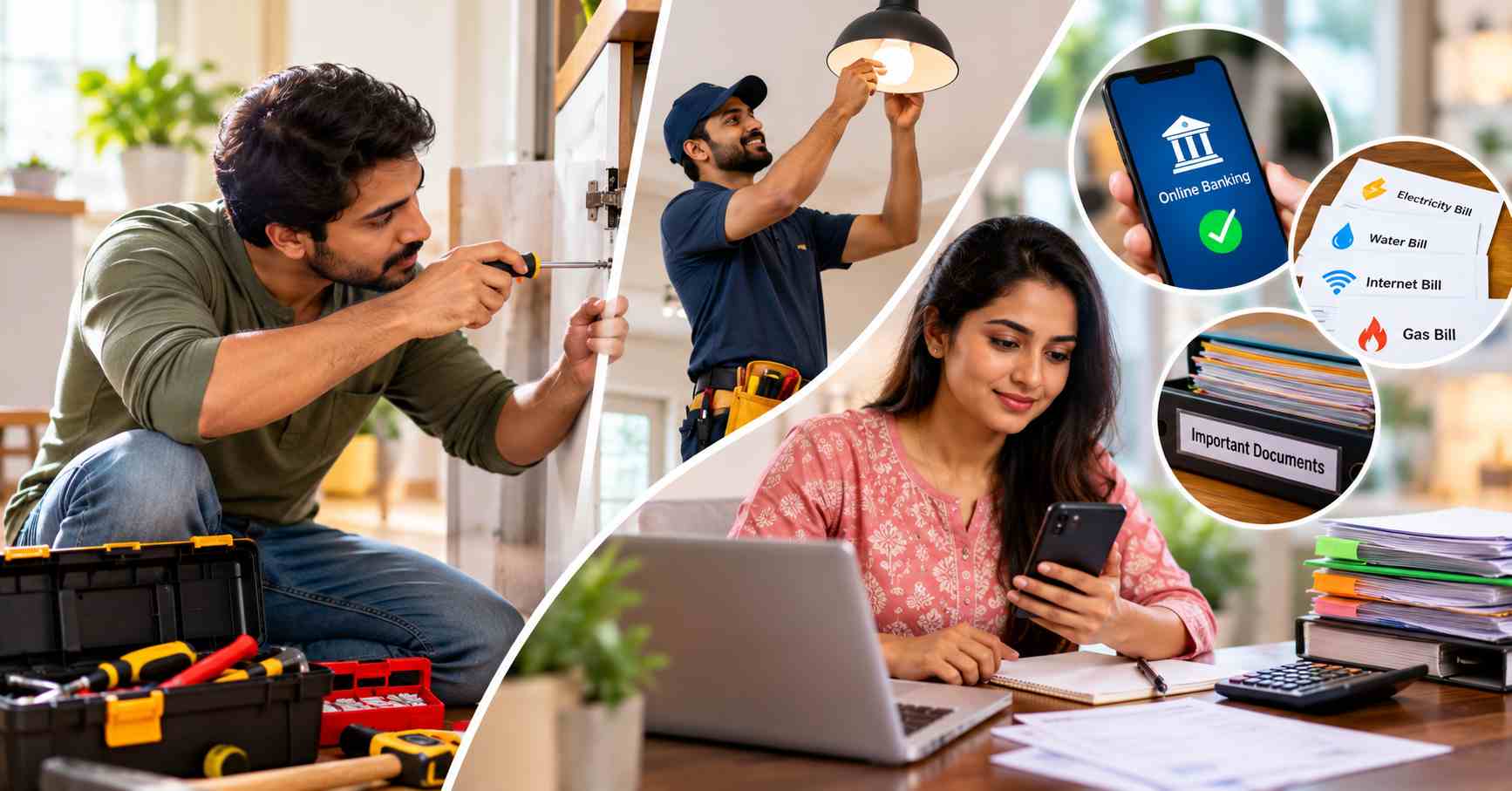Home Repairs & Banking Tasks