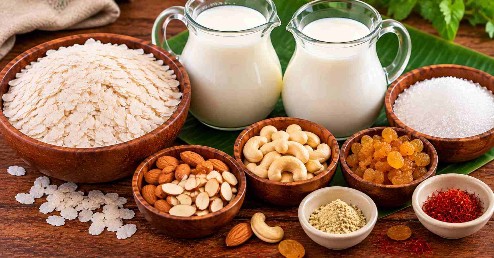 Ingredients for Doodh Chire Sweet