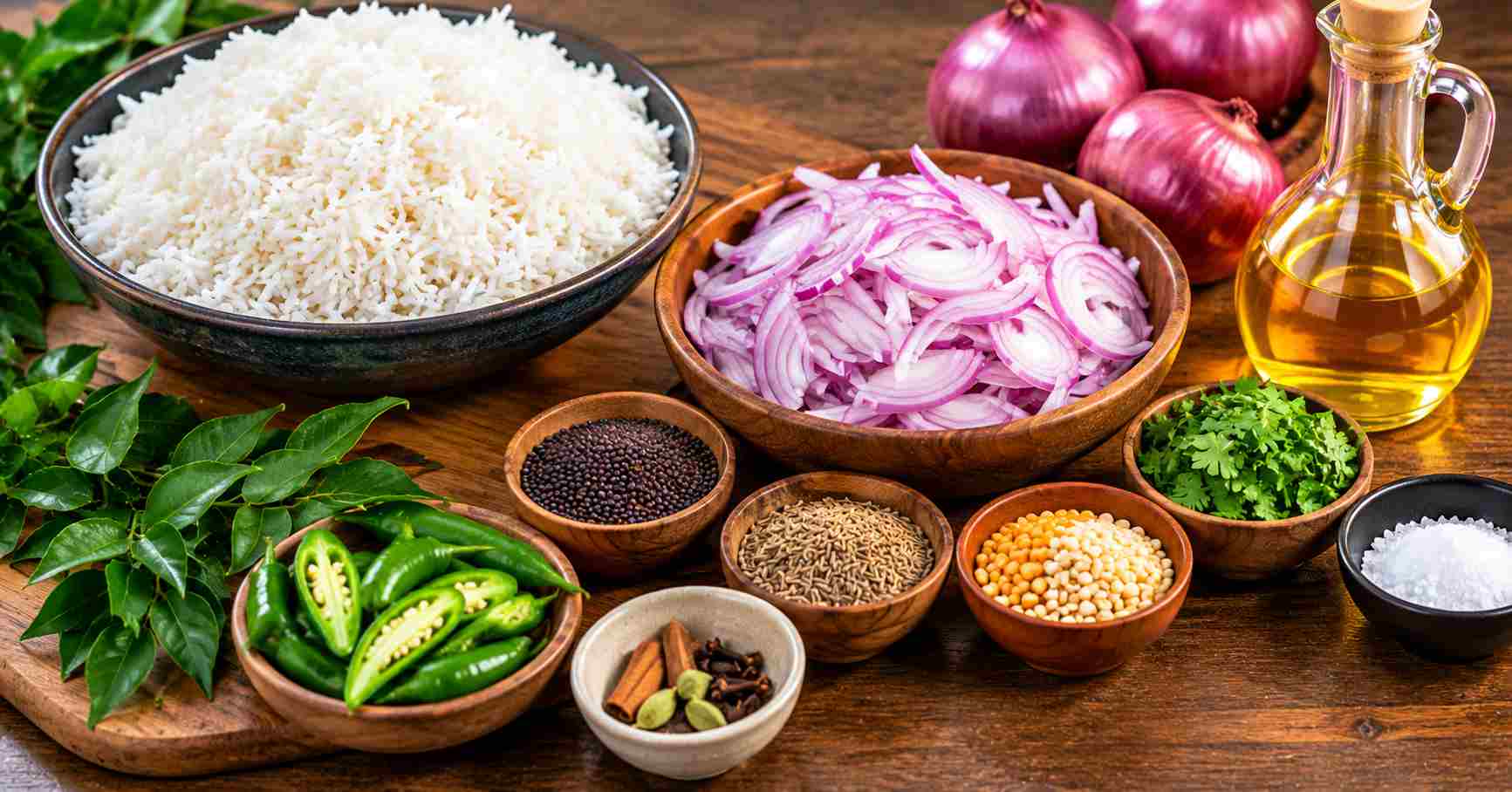 Ingredients for Onion Rice
