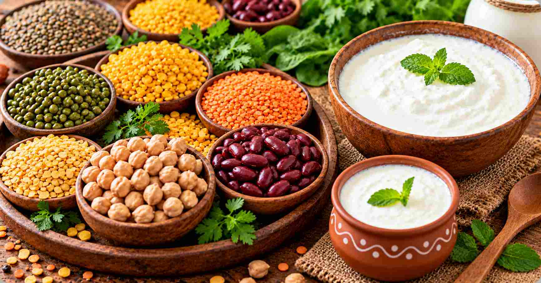 Legumes and Curd for Hair Health