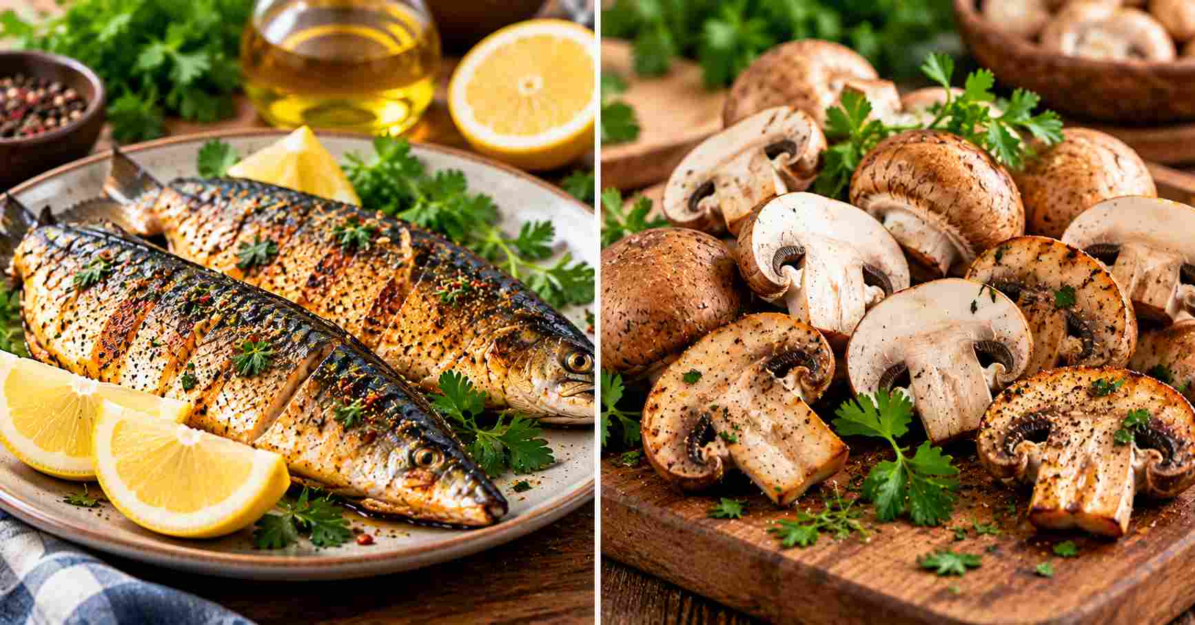 Mackerel and Mushrooms