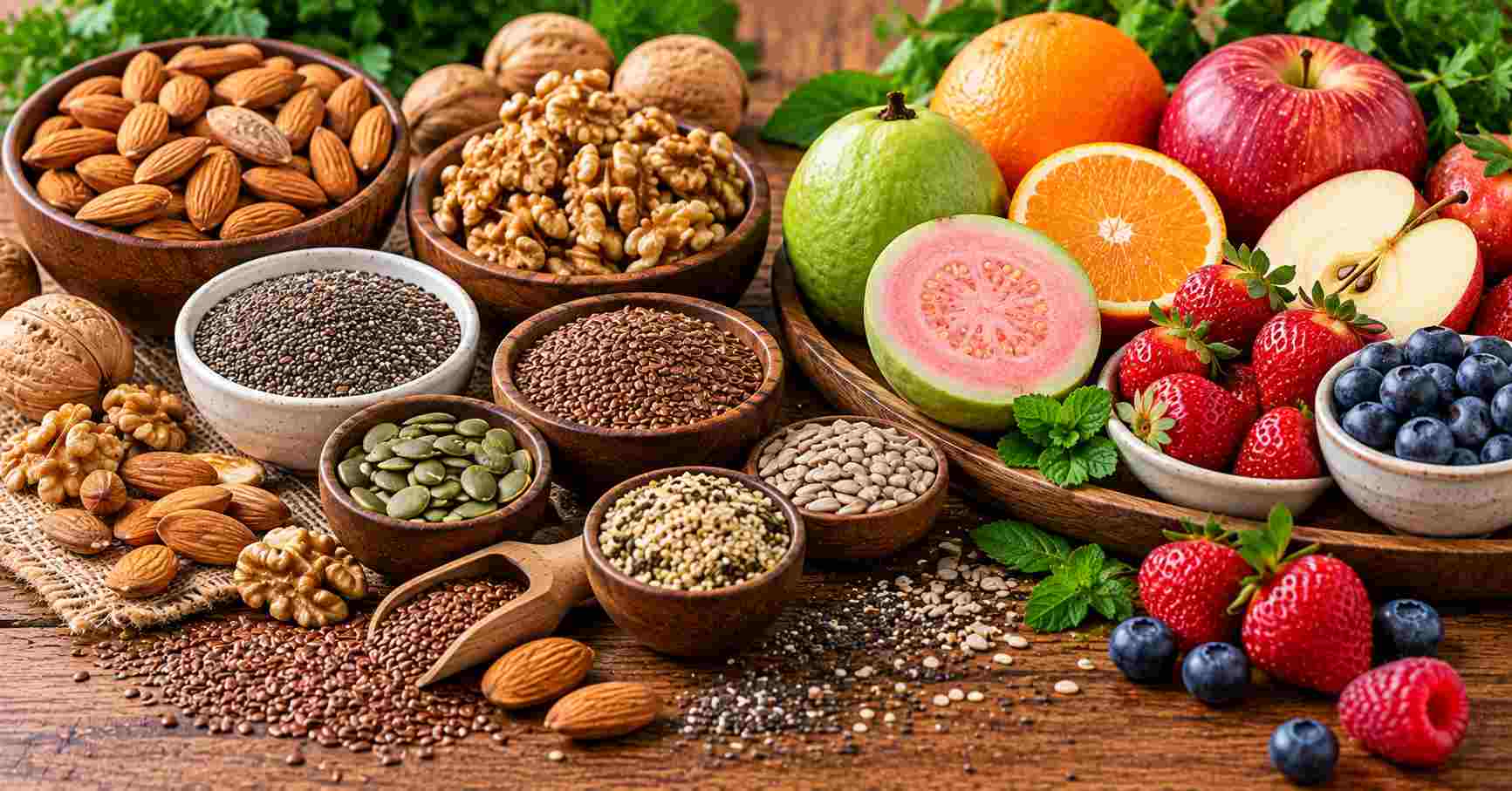 Nuts, Seeds and Low-Sugar Fruits
