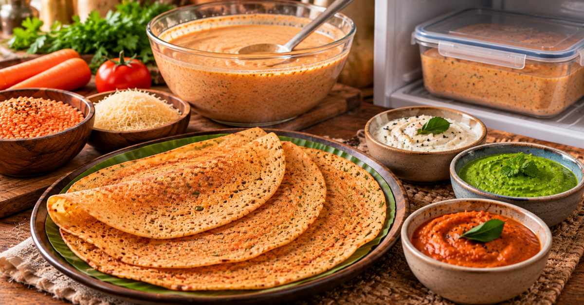 Serve with chutney... the batter can be prepared in advance.