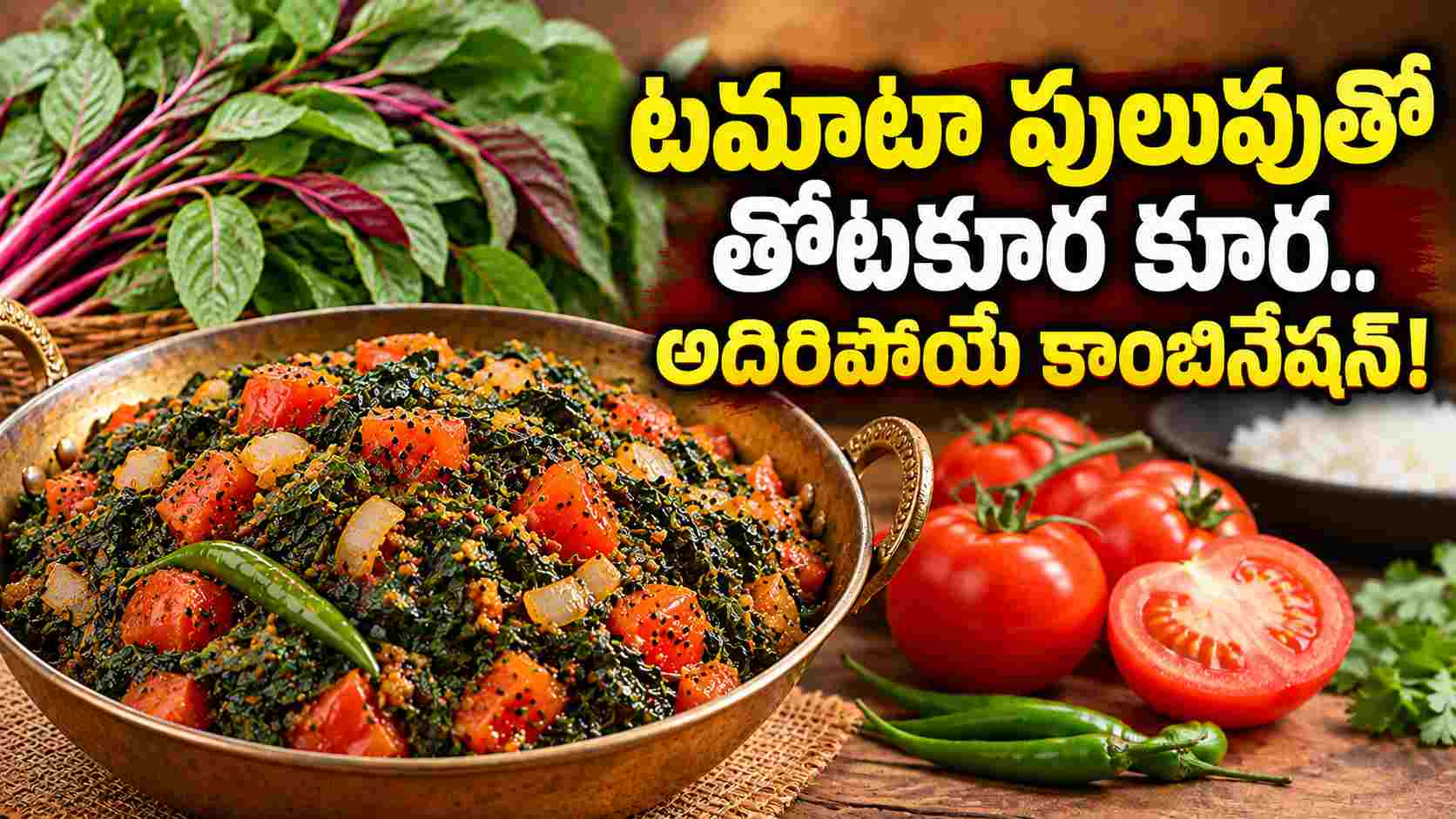టమాటా పులుపుతో తోటకూరకు కొత్త రుచి.. ఇలా వండితే అదిరిపోతుంది! Tangy Tomato Flavored Amaranth Curry Try This Delicious Recipe