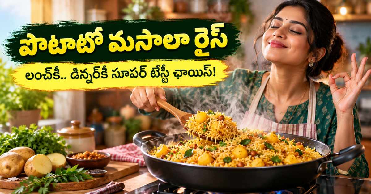 Dont Know What To Cook For Lunch Or Dinner Try This Super Tasty Potato Masala Rice