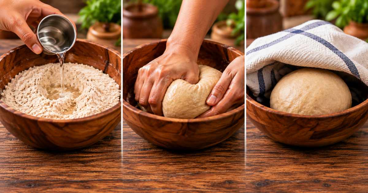 The softness lies in how the dough is mixed and allowed to rest.