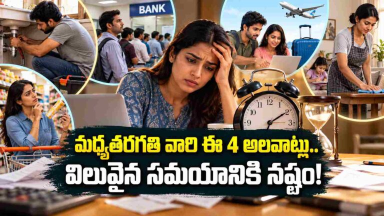 మధ్యతరగతి వారి ఈ 4 అలవాట్లతో.. విలువైన సమయం వృథా!