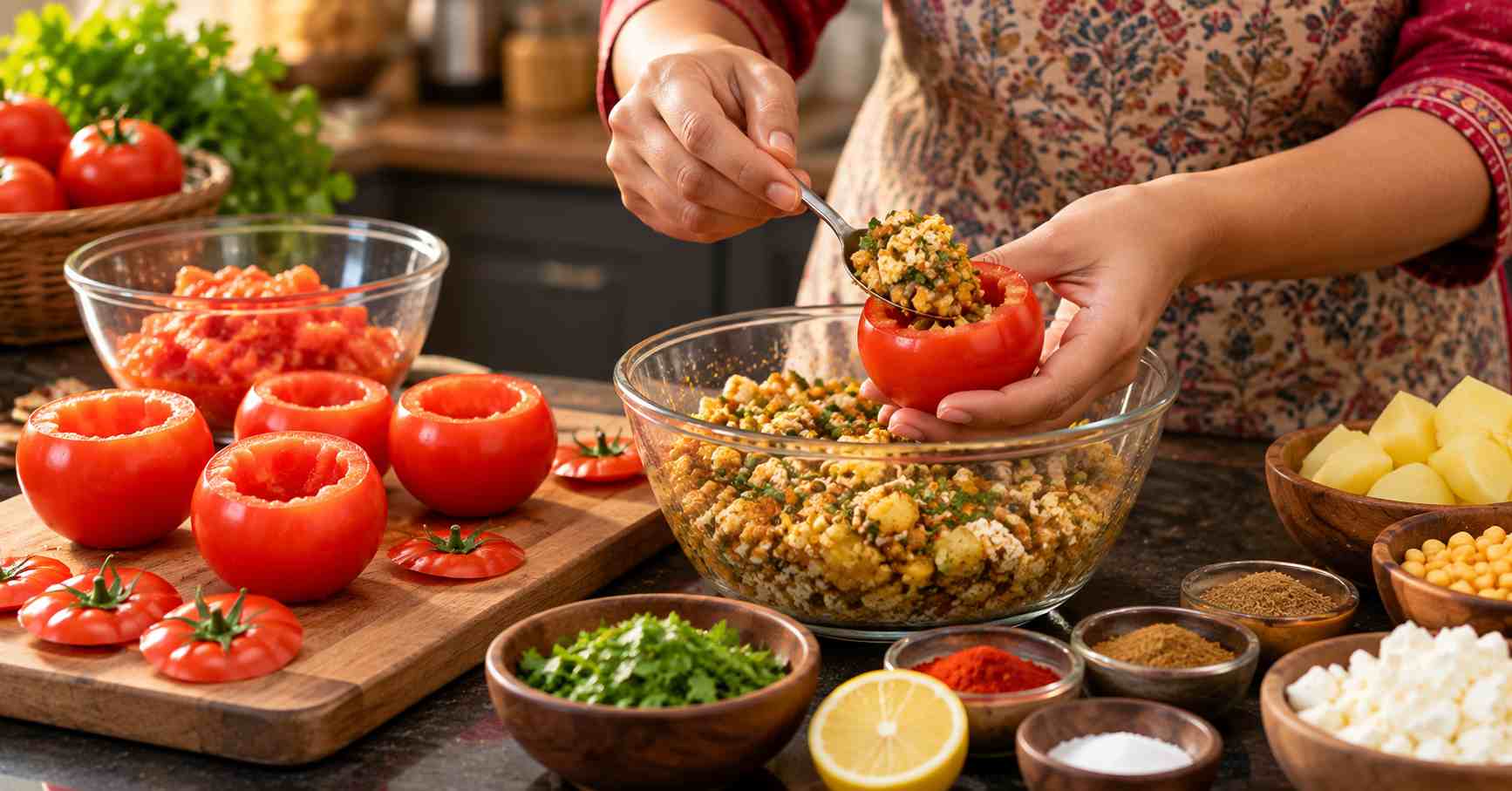 Tomato Preparation & Stuffing