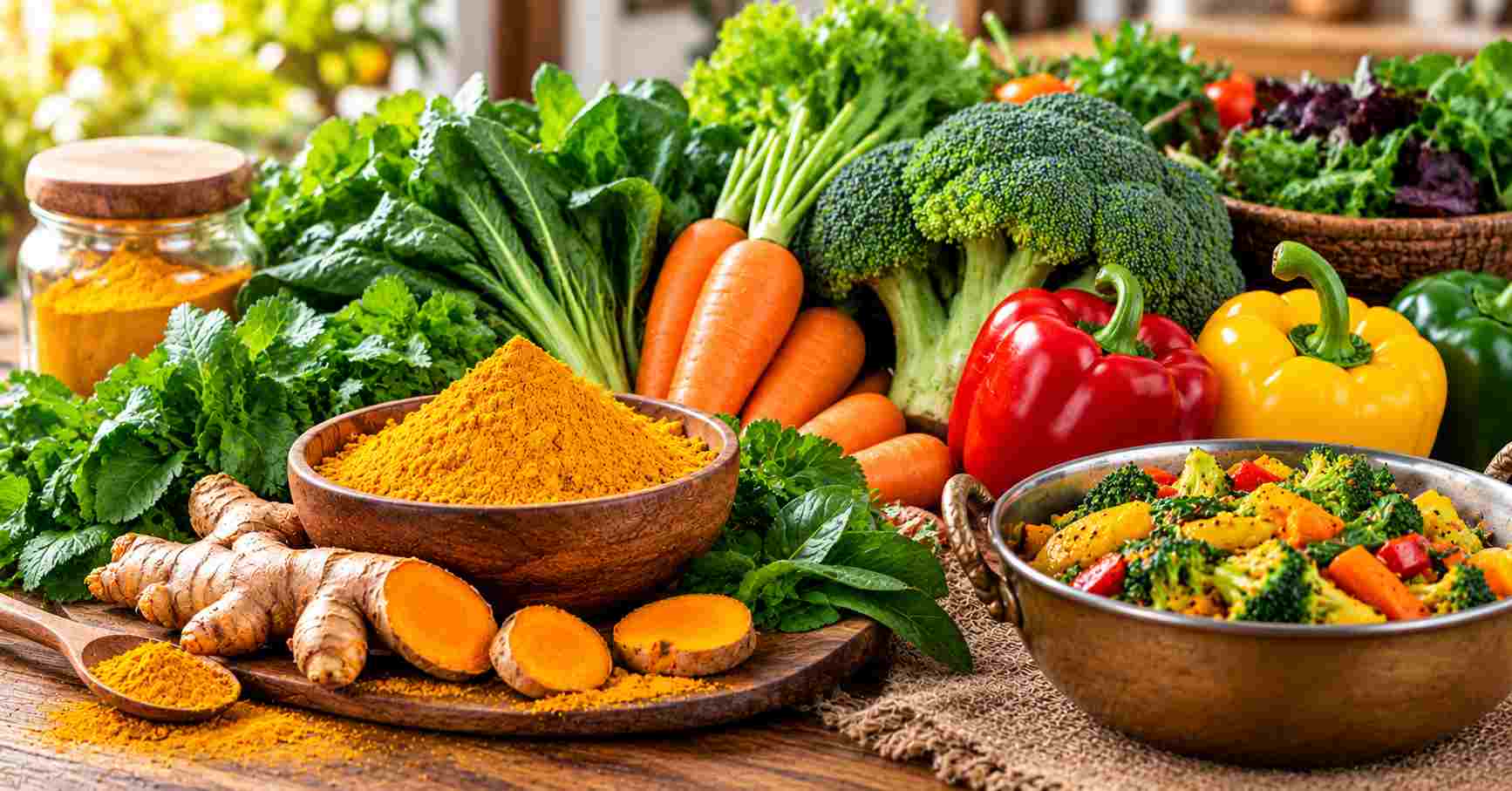 Turmeric and Nutrient-Rich Vegetables