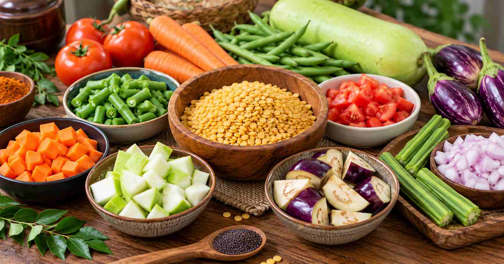 Vegetables for Sambar