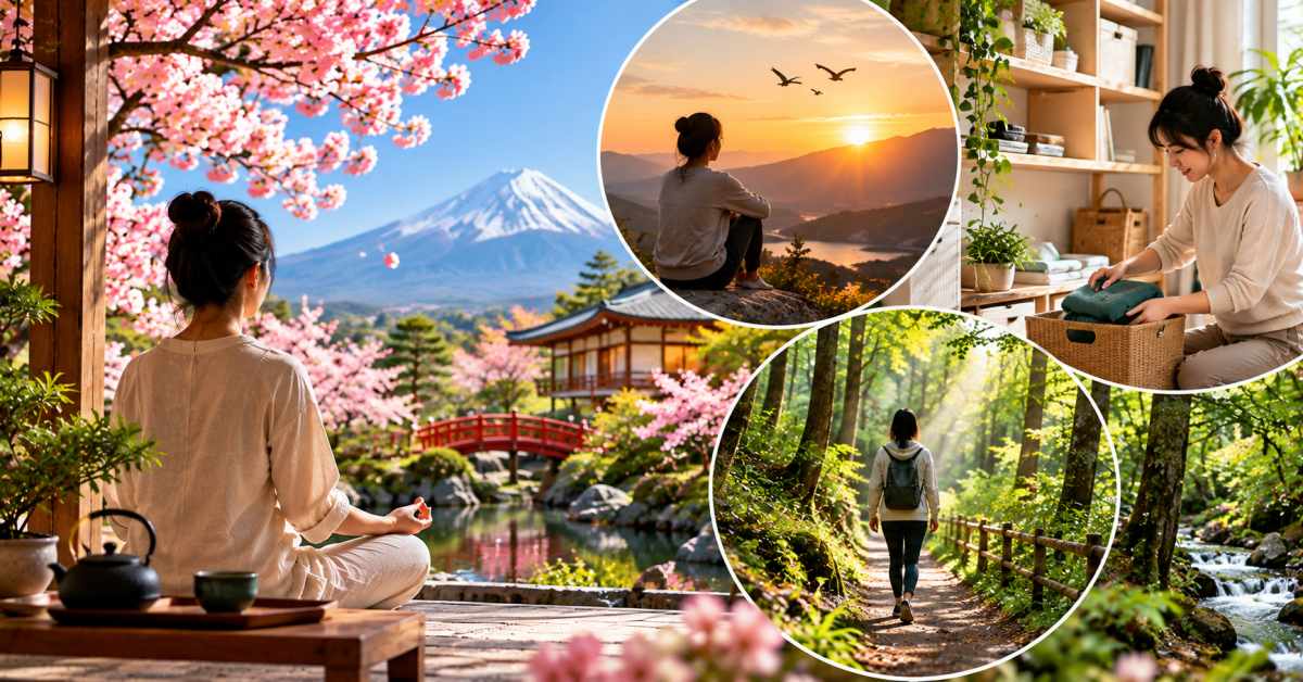 Ways to reduce stress using Japanese principles of living.