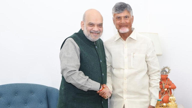కేంద్ర హోం మంత్రి అమిత్ షాతో  సీఎం చంద్రబాబు భేటీ