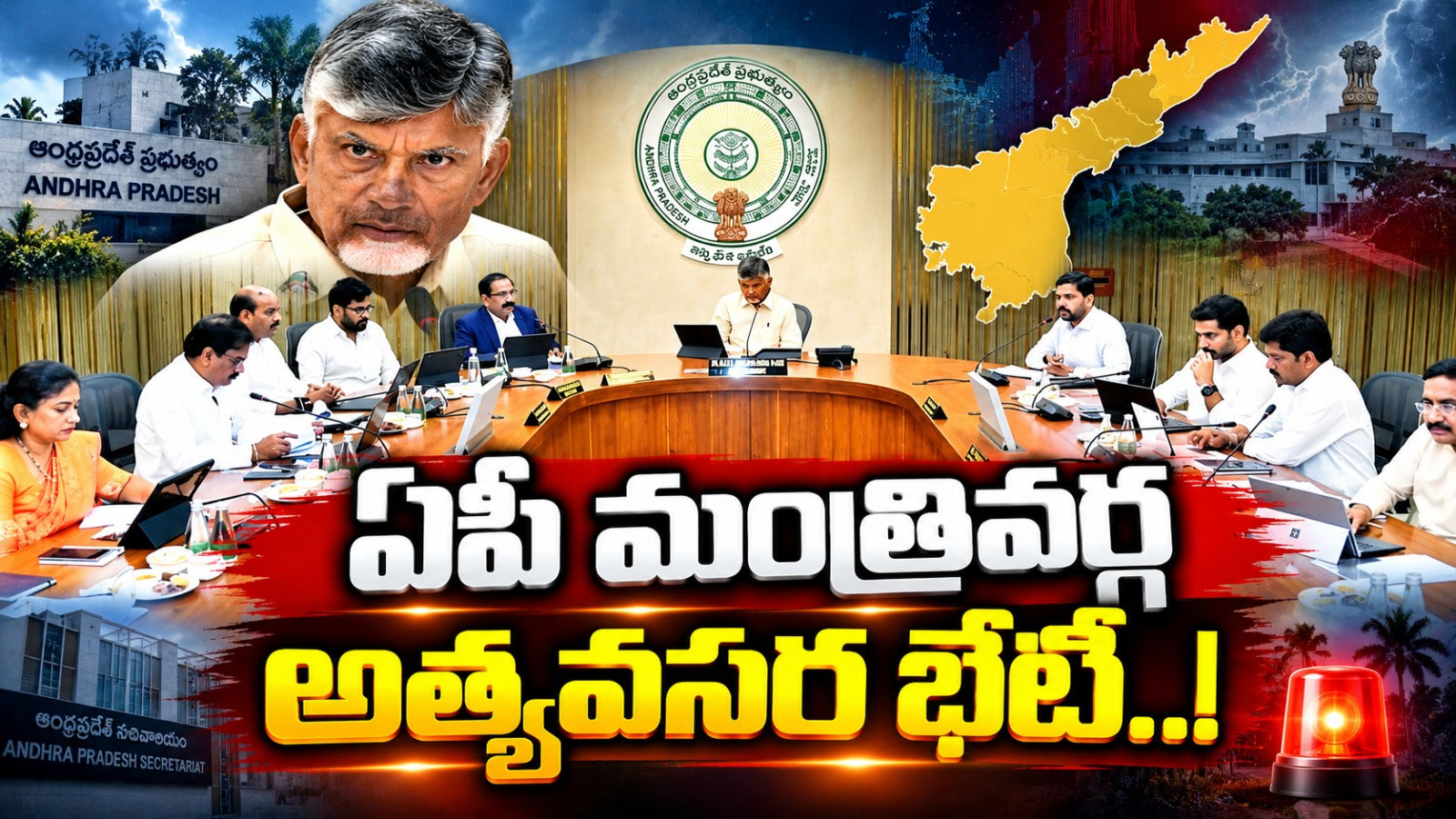 ఏపీ మంత్రివర్గ అత్యవసర భేటీ..! Ap Cm Chandrababu Naidu To Chair Hybrid Cabinet Meeting Tomorrow To Review Cyclone Arnab Relief