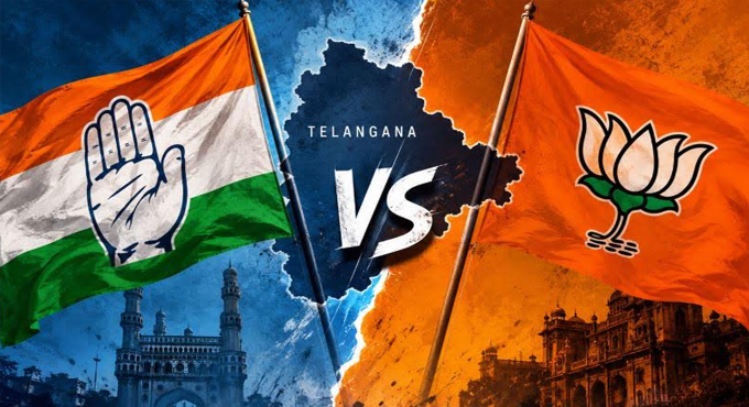 కాంగ్రెస్, సీజేపీ ఆందోళనలపై బీజేపీ కౌంటర్ ఎటాక్