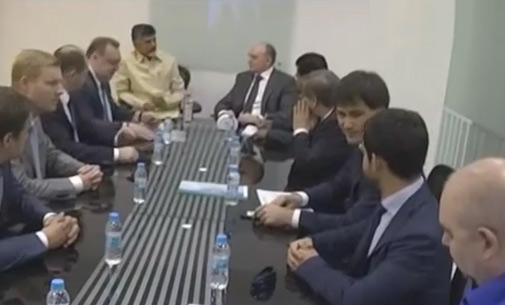 Cm Chandrababu Meets Team Of Russian Delegates 