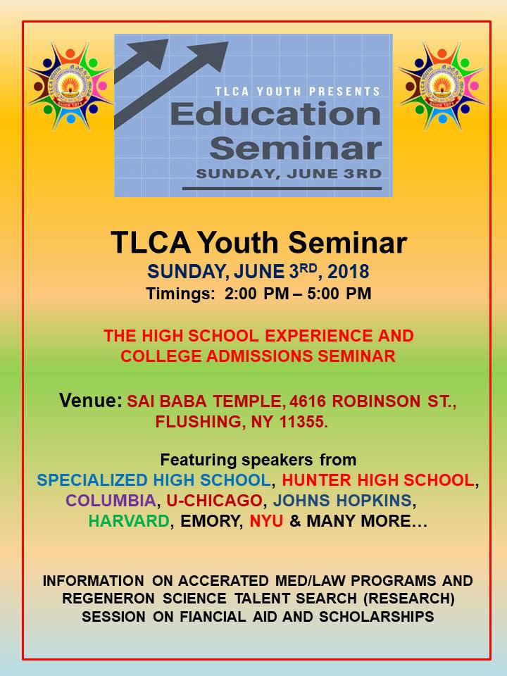 TLCA Youth Education Seminar on June 3