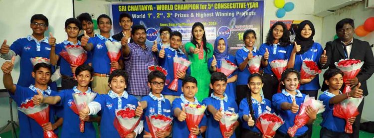 నాసా-అమెస్ లో శ్రీచైతన్య ప్రపంచ రికార్డు