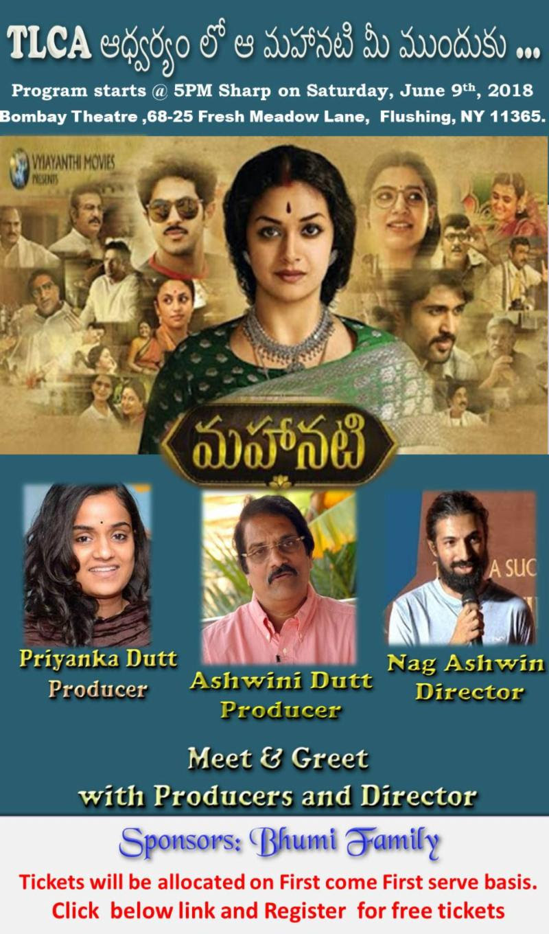 TLCA: Mahanati – Free Screening, Saturday June 9th