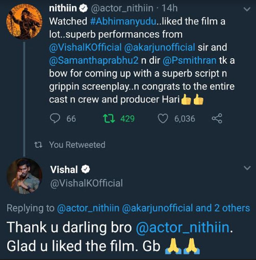 అభిమన్యుడు చాలా నచ్చింది – యూత్ స్టార్ నితిన్