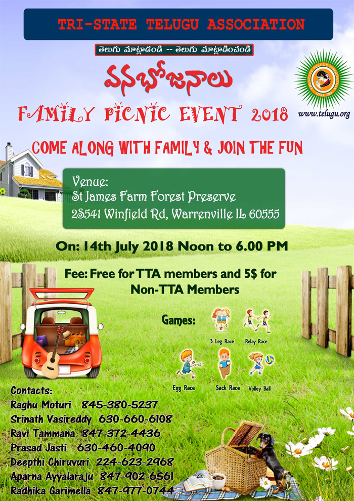 TTA Family Picnic on 14th July 2018
