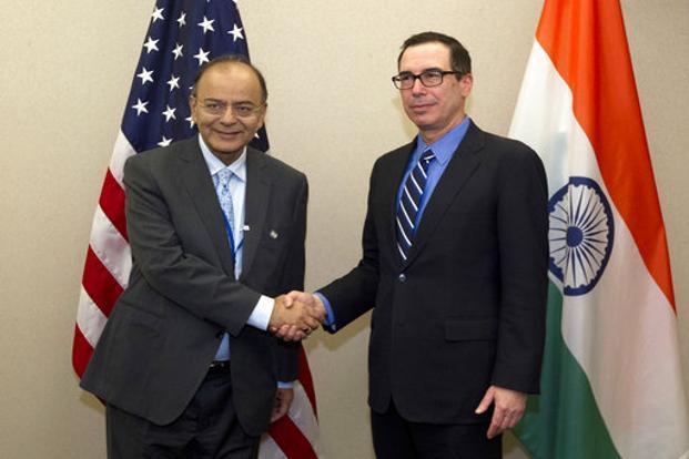 అమెరికా ఆర్థిక మంత్రితో అరుణ్‌జైట్లీ భేటీ
