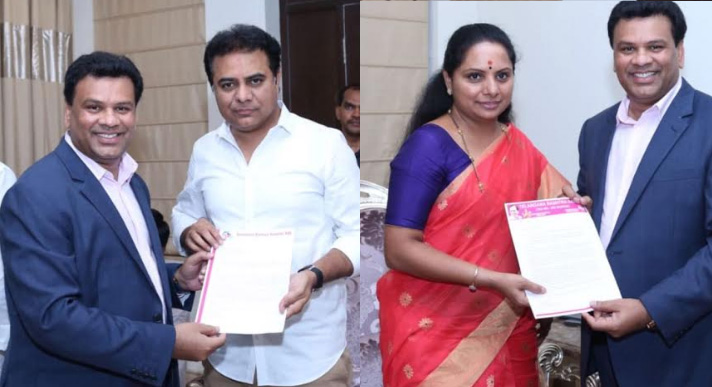 నిజామాబాద్ లో కేటీఆర్‌ మరియు కవిత గారి తో మహేష్ బిగాలా భేటీ