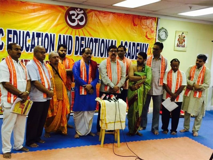 Vijayawada Durga Temple Priests Reached In Usa 