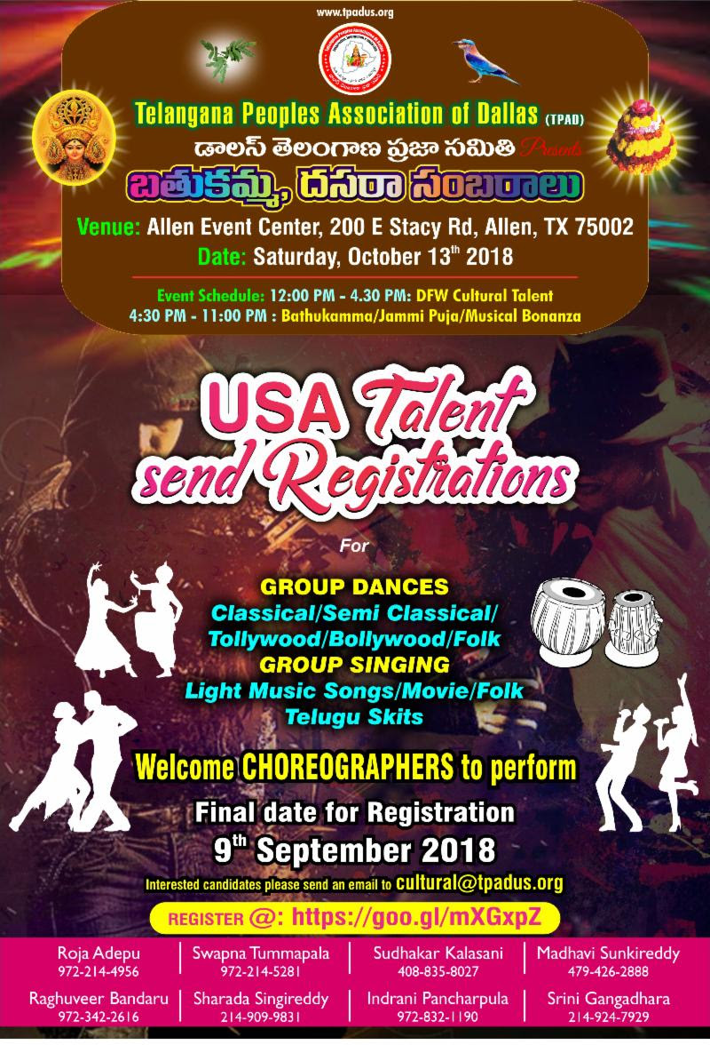 USA Talent send Registrations for Group Dances