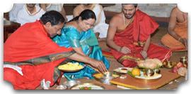 గౌరీ హోమంలో పాల్గొన్న కేసీఆర్ దంపతులు